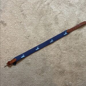 Vineyard Vines Blue and Brown Belt with Boats